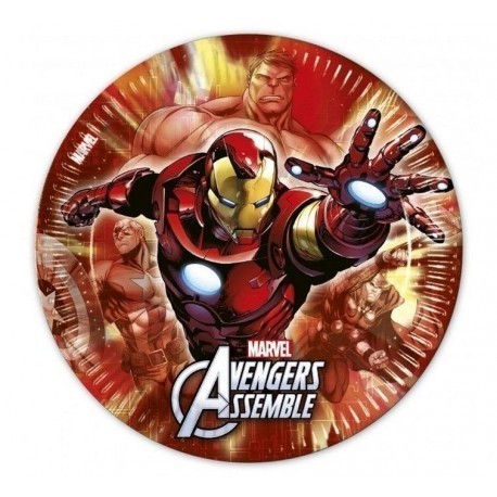 8 paper plates Avengers 23cm