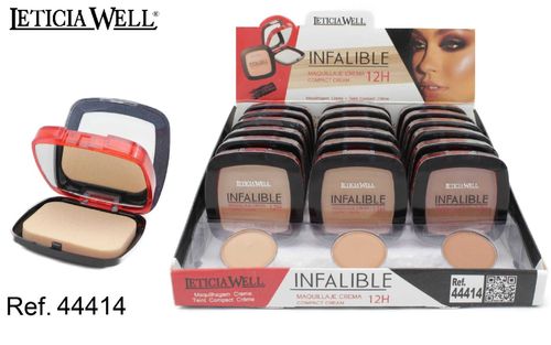 MAQUILLAJE EN CREMA INFALIBLE 12H.(0.89€ UNIDAD) PACK 18 LETICIA WELL