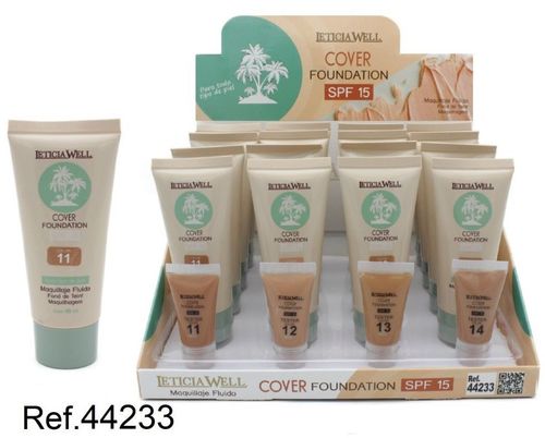 MAQUILLAJE FLUIDO SPF15 (0.80€ UNIDAD) PACK 16 LETICIA WELL