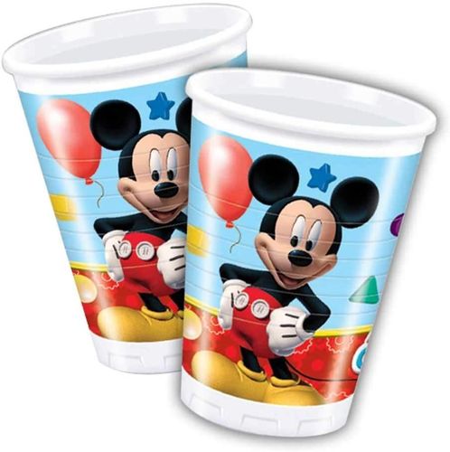 6 vasos plastico Mickey 200ml