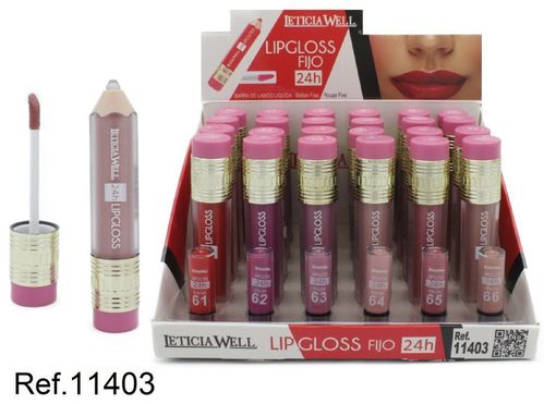 LIPGLOSS(0.75€‚ UNIDAD) PACK 24 LETICIA WELL