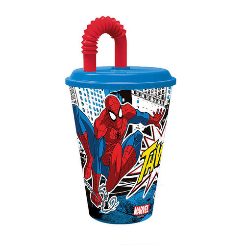 verre avec paille Spiderman