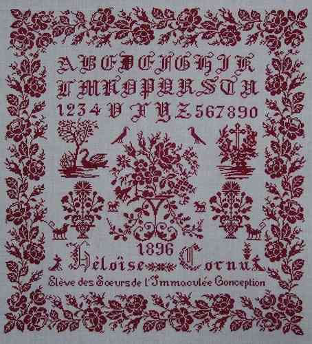 Héloïse Cornu 1896 - version rouge -soies