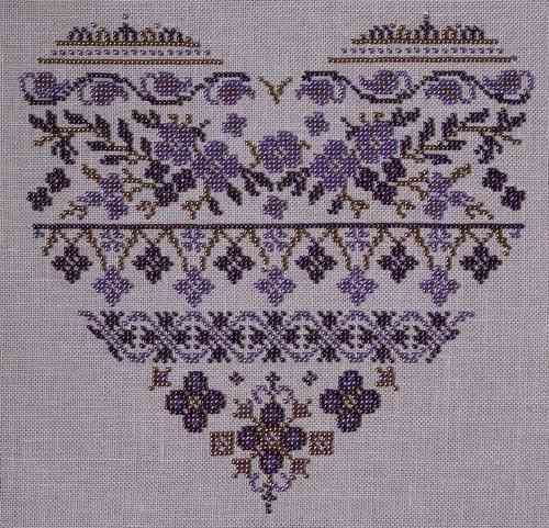 Coeur Grande Catherine - version Violet Byzantin
