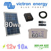 Kit solaire 12v 80Wc  + batterie 60Ah VICTRON