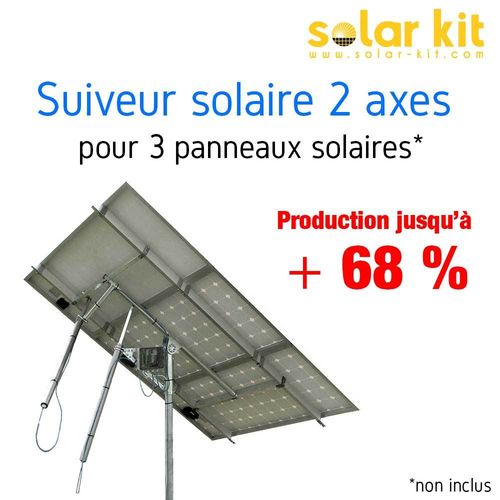 Suiveur solaire 2 axes pour 3 panneaux solaires