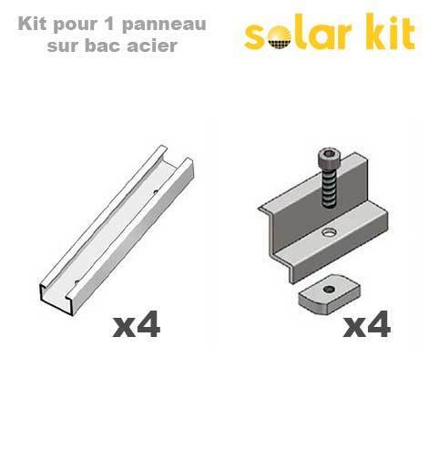 Solar Panel Mounting kit for industrial roof - 1 solar panel 35mm