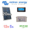 Kit solaire 12v 20Wc + batterie 8Ah VICTRON