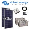 Kit solaire 12-24v 280Wc + batteries gel 330Ah VICTRON