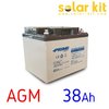Batterie solaire AGM 12v 38Ah Prime