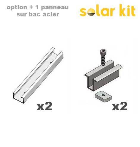 Additional mounting kit for industrial roof for 1 more solar panel 35mm