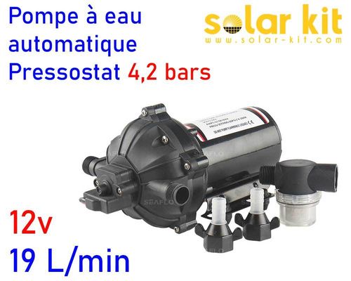 Pompe à eau 12V 19L-min 4,2 Bars - automatique