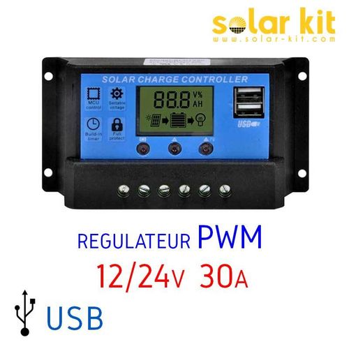 Régulateur PWM NV 30A 12-24V USB