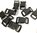 10mm Black Delrin Plastic Side Squeeze Release Buckle x 10