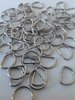 100 x 20mm Open End D Ring Buckle Metal Wire Unwelded Fasteners for 20mm webbing