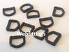 50mm Black Plastic D Ring Buckles x 50