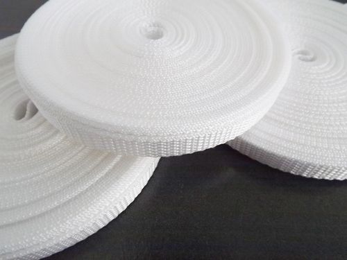 10mm White polypropylene Webbing in 10 metre length