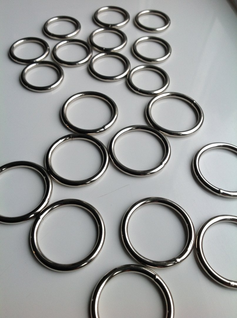 Multiple Pack Sizing 4 x 20mm Strapping 0.6/0.8/1/1.2/1.4 inch DYNWAVE 5pcs Welded Stainless Steel O-Ring Binding Webbing 