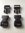 38mm Dual Adjust NO SEW Black Plastic Side Release Buckles x 2