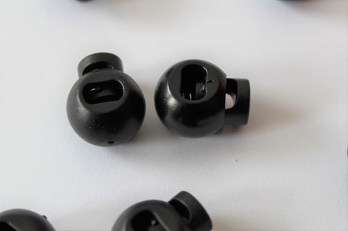 Black Golf ball Spherical Cord Locks toggles pack 10 fits 3mm - 4mm cord
