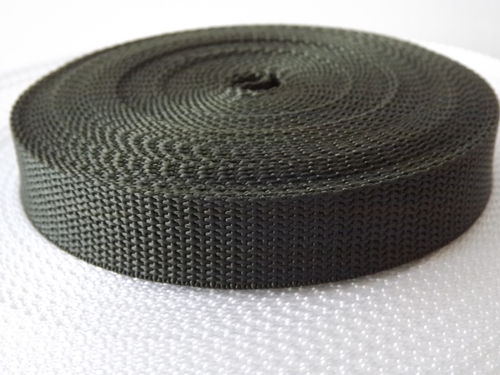 25mm Webbing Olive Green Textured Weave x 100 metre rolls