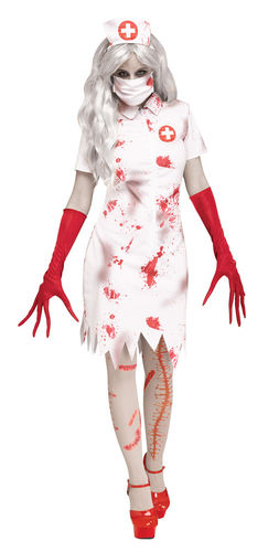 sangre fabulosa cubierta traje de la enfermera