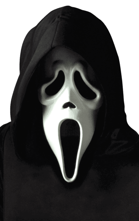 Scary Scream Ghost Horror Mask with Hooded Halloween Cosplay Props Scary Mask