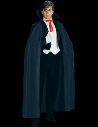aspetto raso del mantello stile Dracula - nero - 140 cm