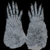 Grey Werewolf Wolf Monster Gloves - Halloween Gloves