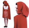 Larga capa de terciopelo con capucha -  rojo