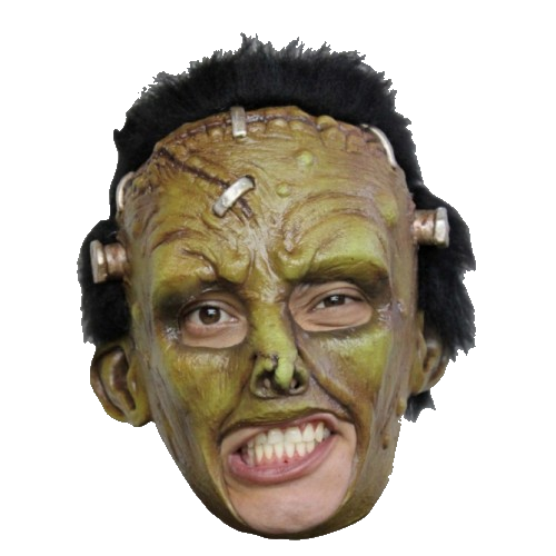 Deluxe Frankenstien chin strap horror mask - Halloween