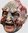 Máscara de horror con correa de barbilla zombie máscara zombie