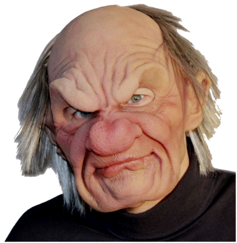 OLD MAN realistic mask moving mouth