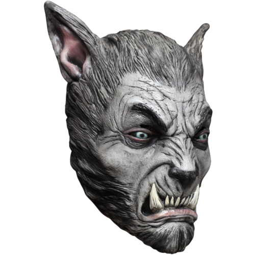 maschera horror di Halloween lupo d'argento maschera di orrore