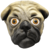 Latex Animal mask - Pug latex animal face mask - PUG DOG