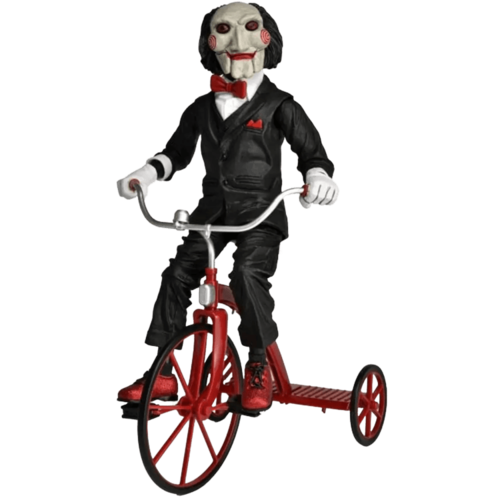 Saw Billy puppet 12 inch action figure on tricycle with sound - NECA