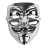 V for Vendetta mask Anonymous movie hacker silver