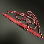 **RESERVED**Chanel® chainbelt red leather