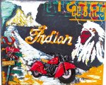 Vintage decoratie 3D Blikbord Indian Motorcycle