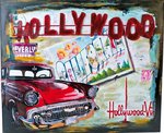 Vintage decoratie 3D Blikbord Hollywood