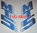 Tank sticker Honda MT white/blue