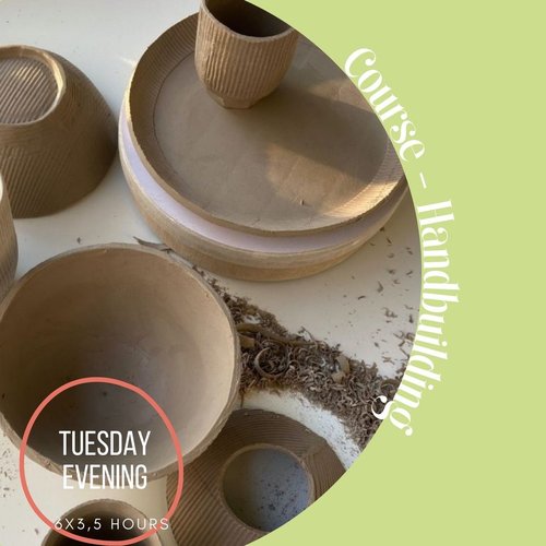 Handvormen - keramiek cursus - dinsdag avond 18:45-22:15 Maart 2022