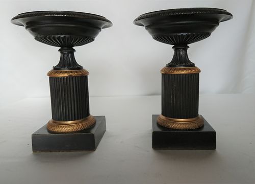 Set of Empire bronze tazza, France, 19th century