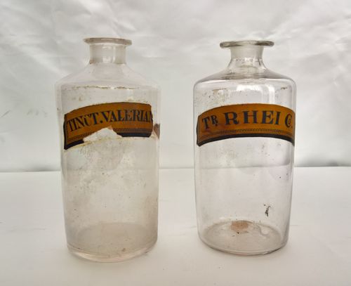 19th century pharmacy bottles