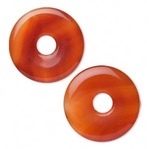Rood agaat, donut, 40mm