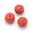 Cinnabar kralen, rood met handgesneden motief, 11m. Verkocht per 50 stuks