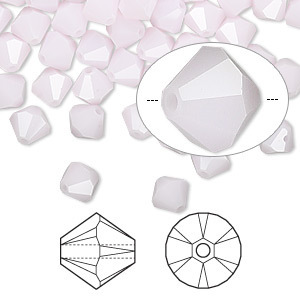 Swarovski kristal, Xilion bicone, 4mm, rose alabaster