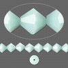 Swarovski kristal, Xilion bicone, 6mm, mint alabaster