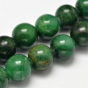 Afrikaans jade, ronde kraal, 10mm. Verkocht per snoer van ca. 39 cm