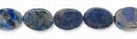 Lapis lazuli, plat ovale kralen, 18x13mm